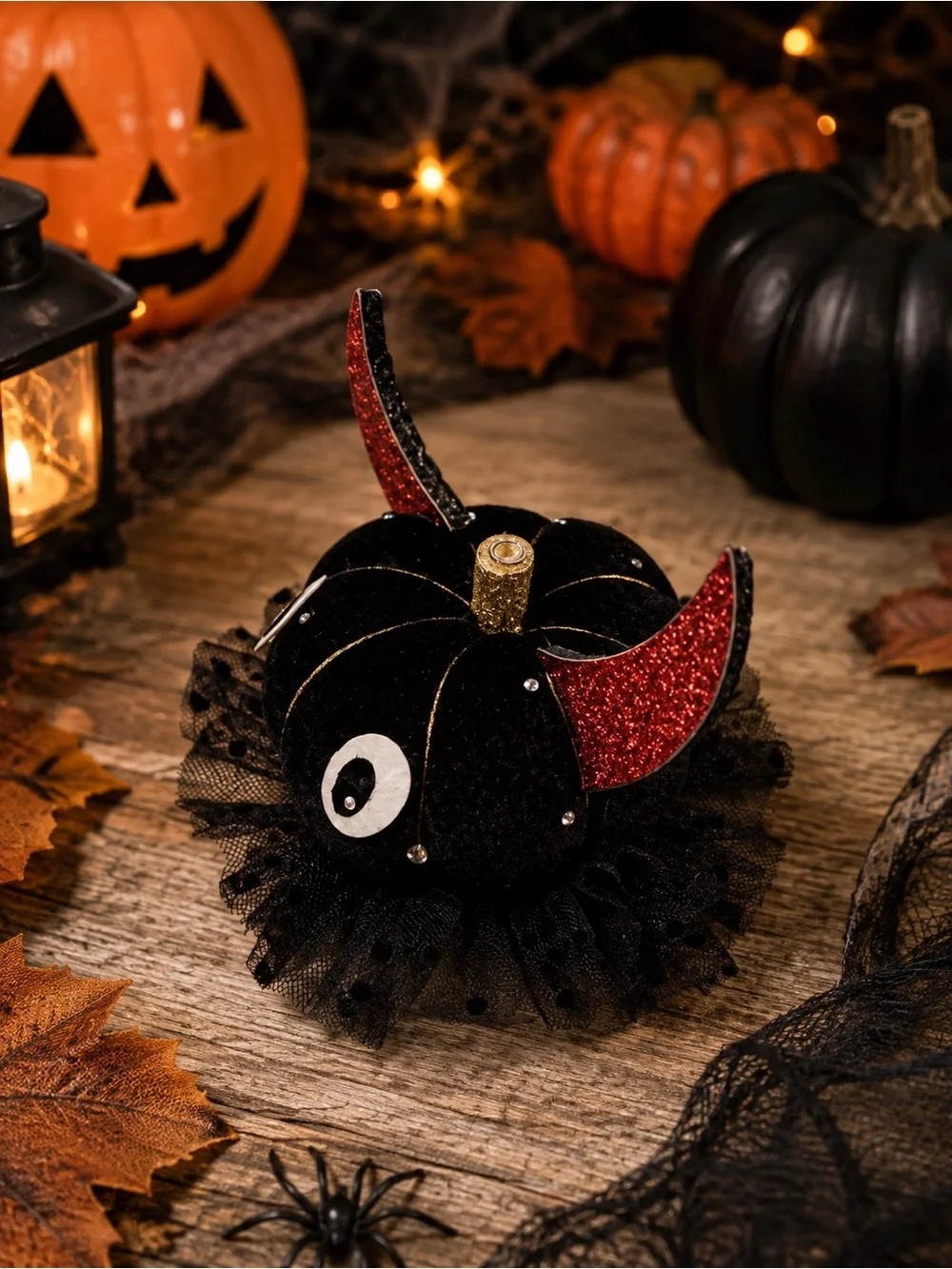Halloween Devil Pumpkin Hair Clip